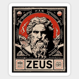 Zeus Portrait | Olympian Wisdom Art Sticker